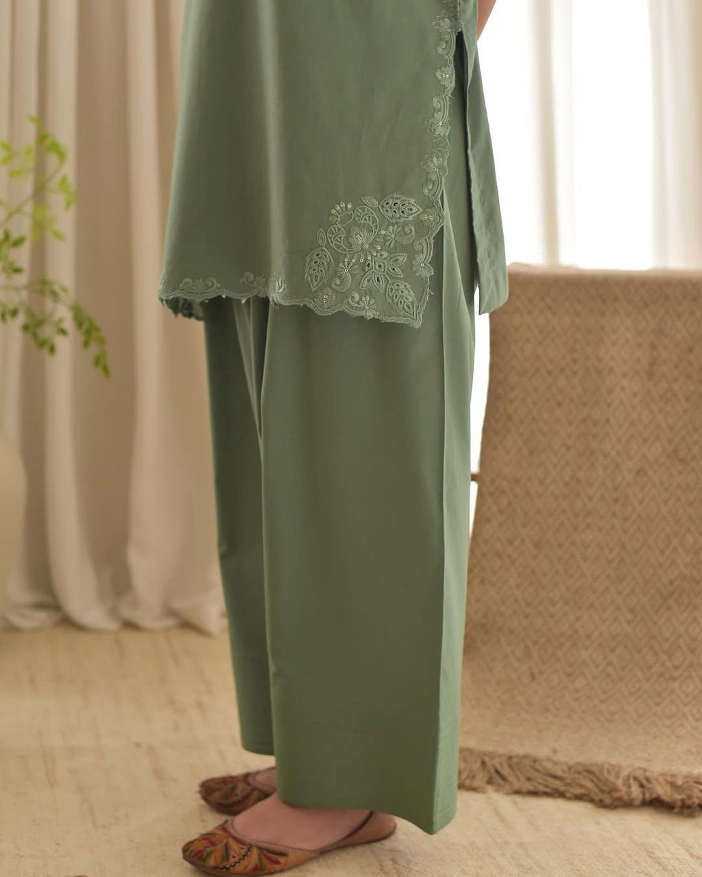 EID SPECIAL AIRA GREEN 3PC - Desi Rang
