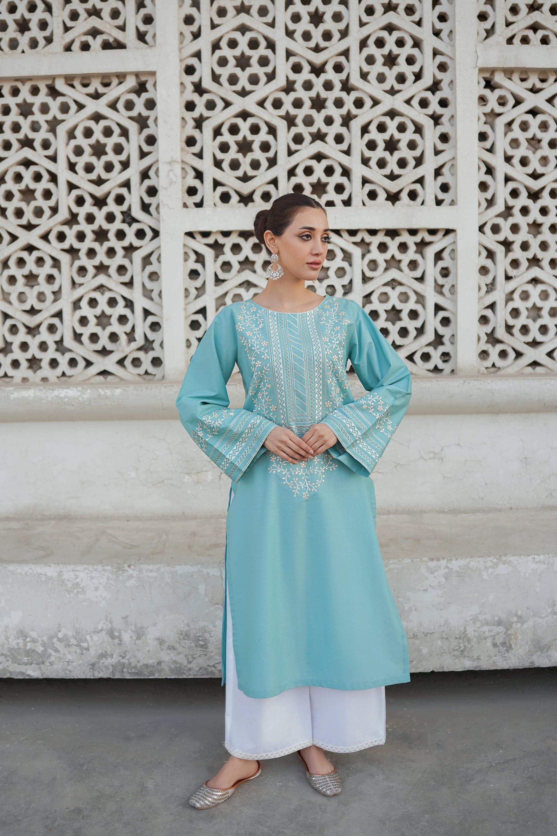 RAMSHA EMB CO-ORD SET - Desi Rang
