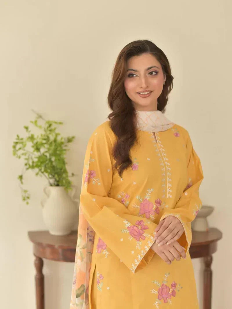 SUNAINA 3PC ( FARSHI SHALWAR ) - Desi Rang