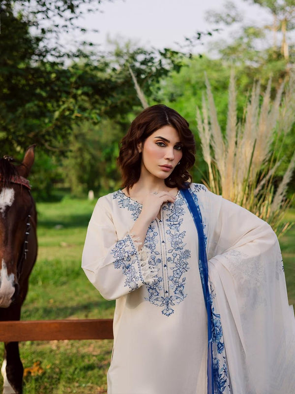 BATIK KHADAR 3PC ( FARSHI SHALWAR ) - Desi Rang