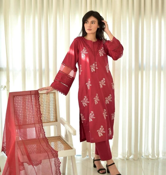 EID SPECIAL HORIYA LAWN CO-ORD SET - Desi Rang