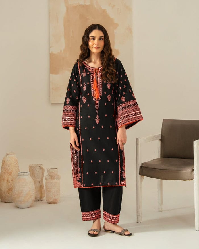AJAL EMBROIDED 3PC - Desi Rang