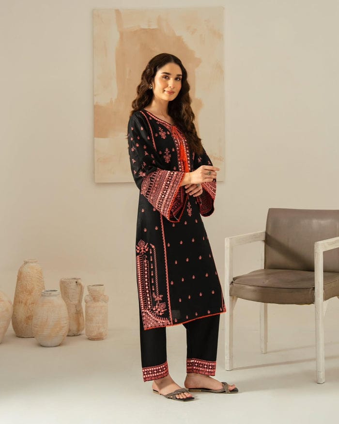 AJAL EMBROIDED 3PC - Desi Rang